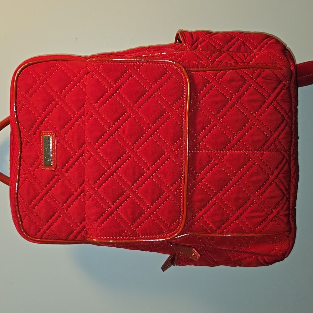 Vera Bradley Backpack Red Quilted - Picture 2 of 9